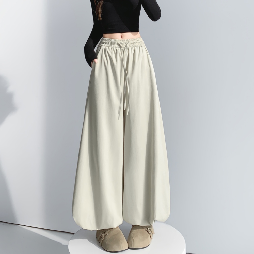 Bud drape loose pants autumn slim wide leg bloomers