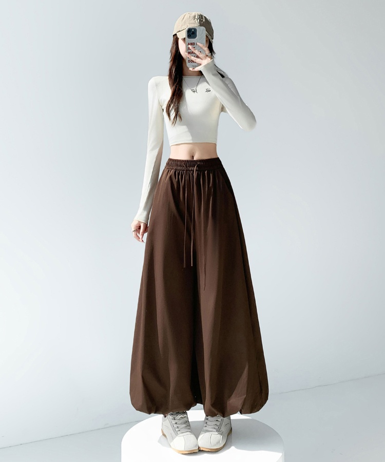 Bud drape loose pants autumn slim wide leg bloomers