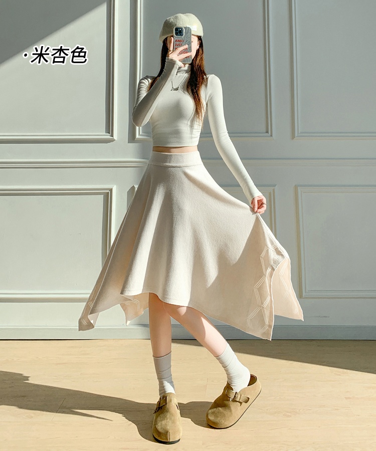 Slim high waist short skirt knitted skirt for women