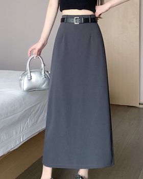 Elastic waist business suit long skirt for women