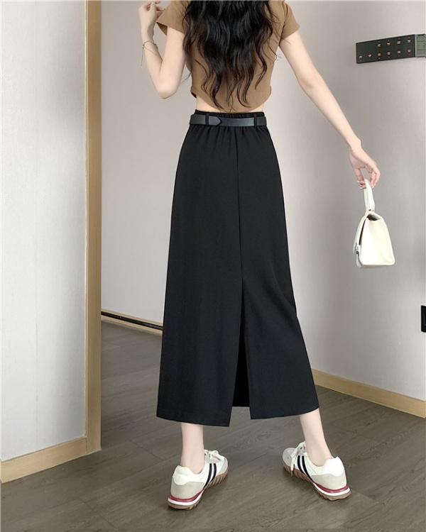 Elastic waist business suit long skirt for women