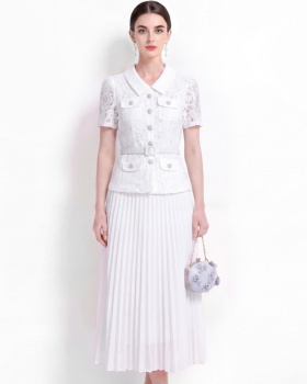 France style slim sweet style high waist with belt dress