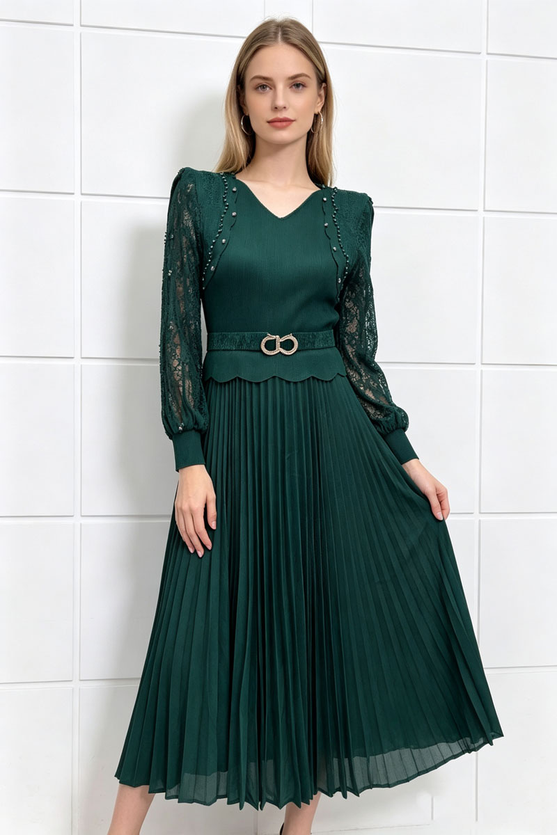 Slim temperament rhinestone dress for women