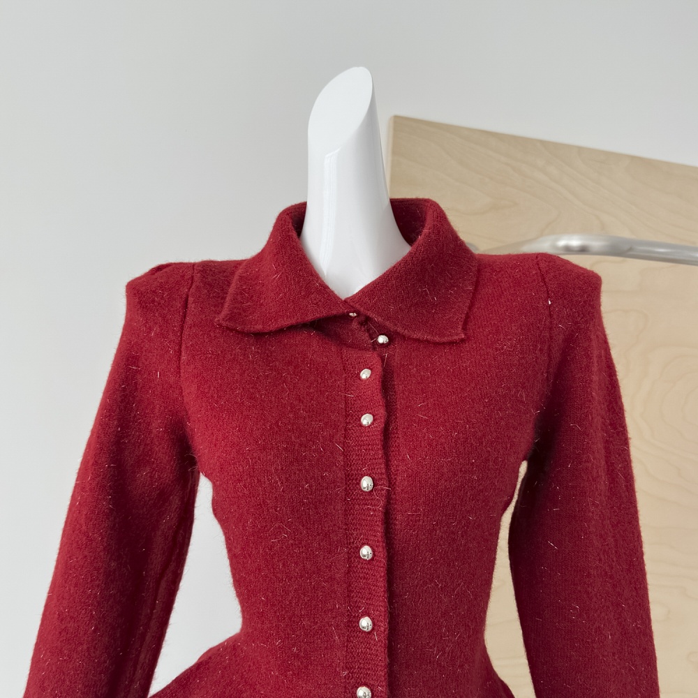 Chanelstyle sweater knitted cardigan for women