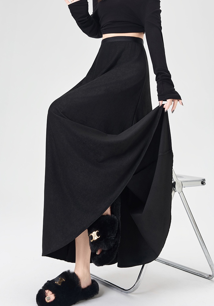Big skirt A-line skirt autumn and winter drape long skirt
