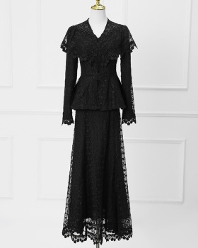 Beading lace fashion skirt mermaid retro cloak a set