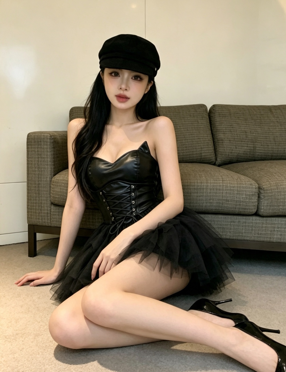Personality big skirt spicegirl short dress for women