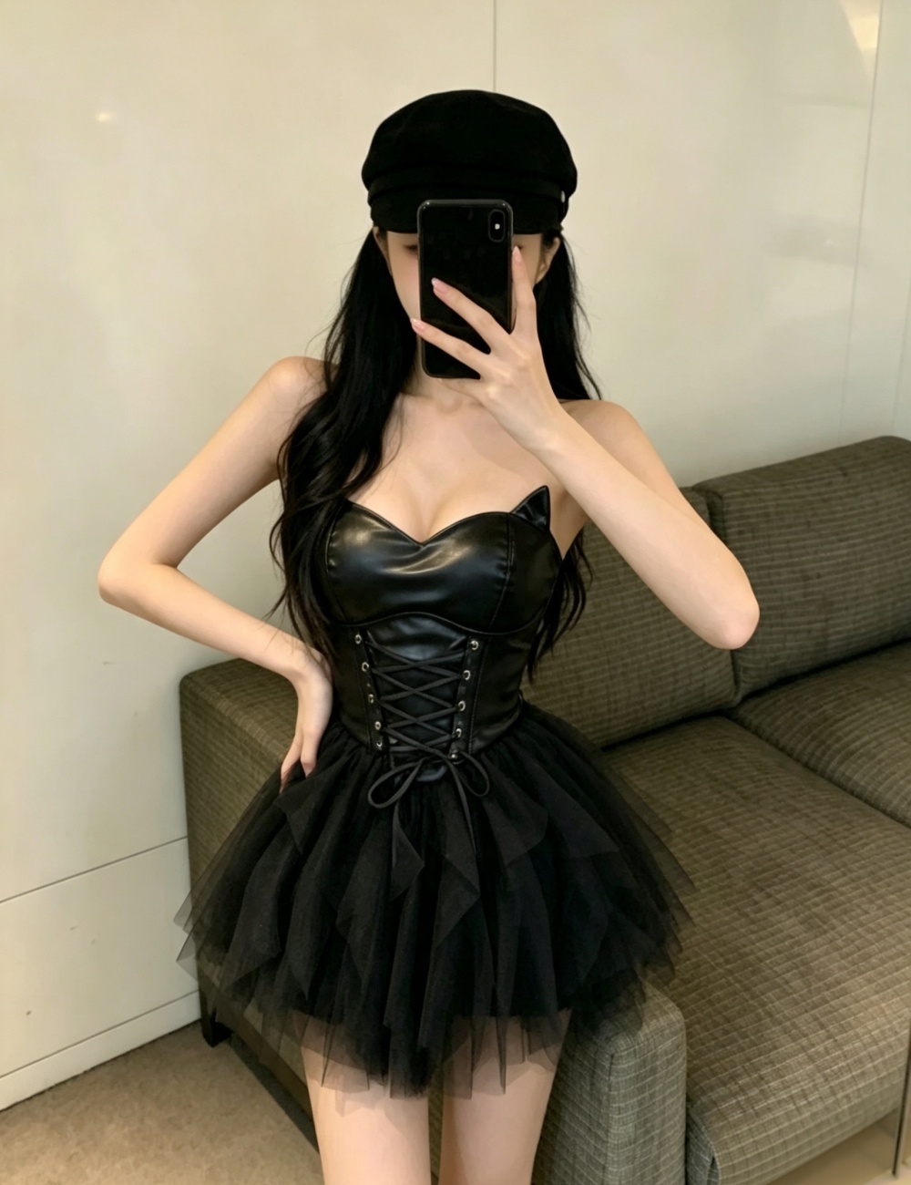 Personality big skirt spicegirl short dress for women