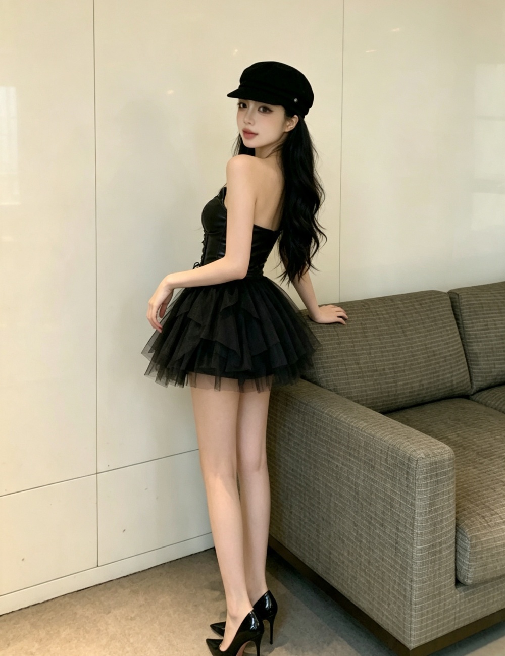 Personality big skirt spicegirl short dress for women