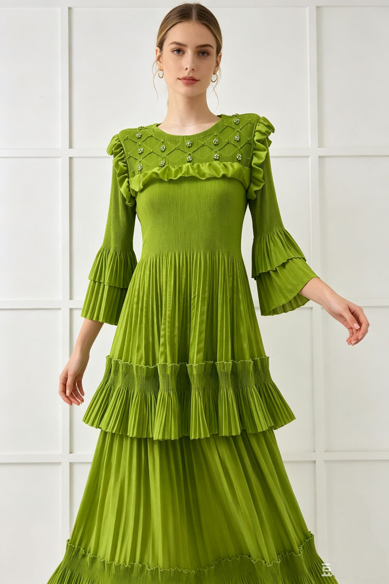 Hollow beading loose skirt 2pcs set for women