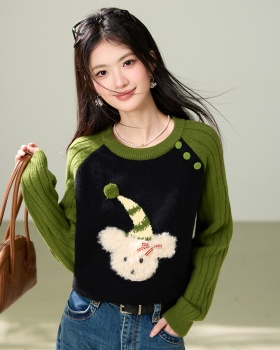 Lazy small fellow tops knitted autumn and winter sweater