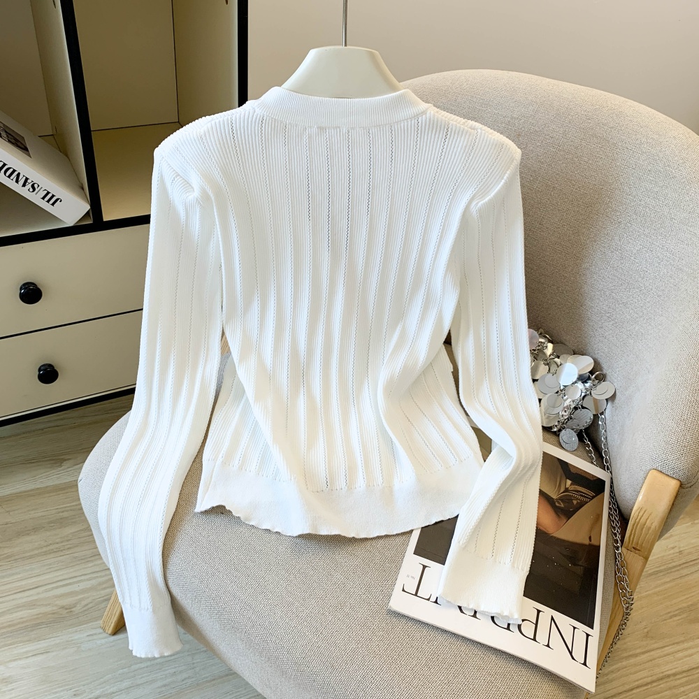 Metal buckles slim cardigan chanelstyle tops for women