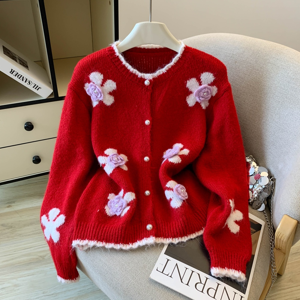 Show young cardigan embroidery sweater for women