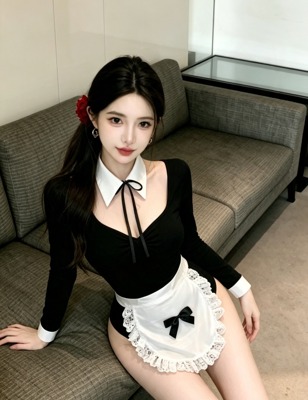 Spicegirl apron leotard sexy slim night dress for women