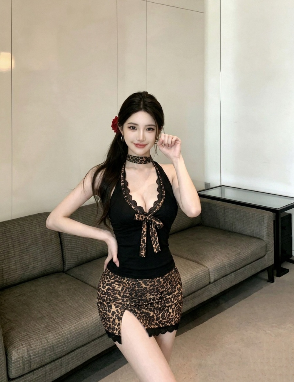 Package hip low-cut fashion nightclub tight dress