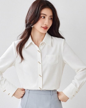 Spring and autumn shirt commuting tops for women