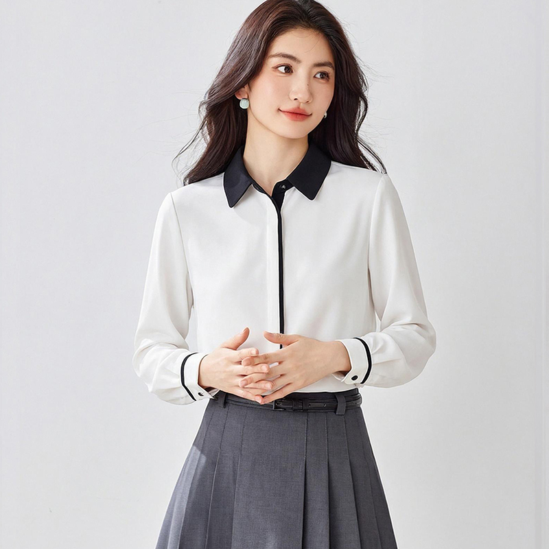 Profession Korean style shirt all-match chiffon shirt