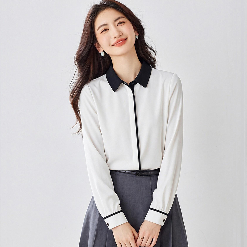 Profession Korean style shirt all-match chiffon shirt