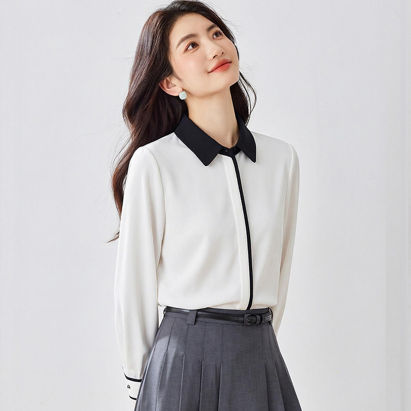 Profession Korean style shirt all-match chiffon shirt