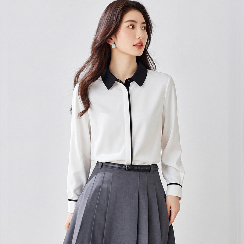Profession Korean style shirt all-match chiffon shirt
