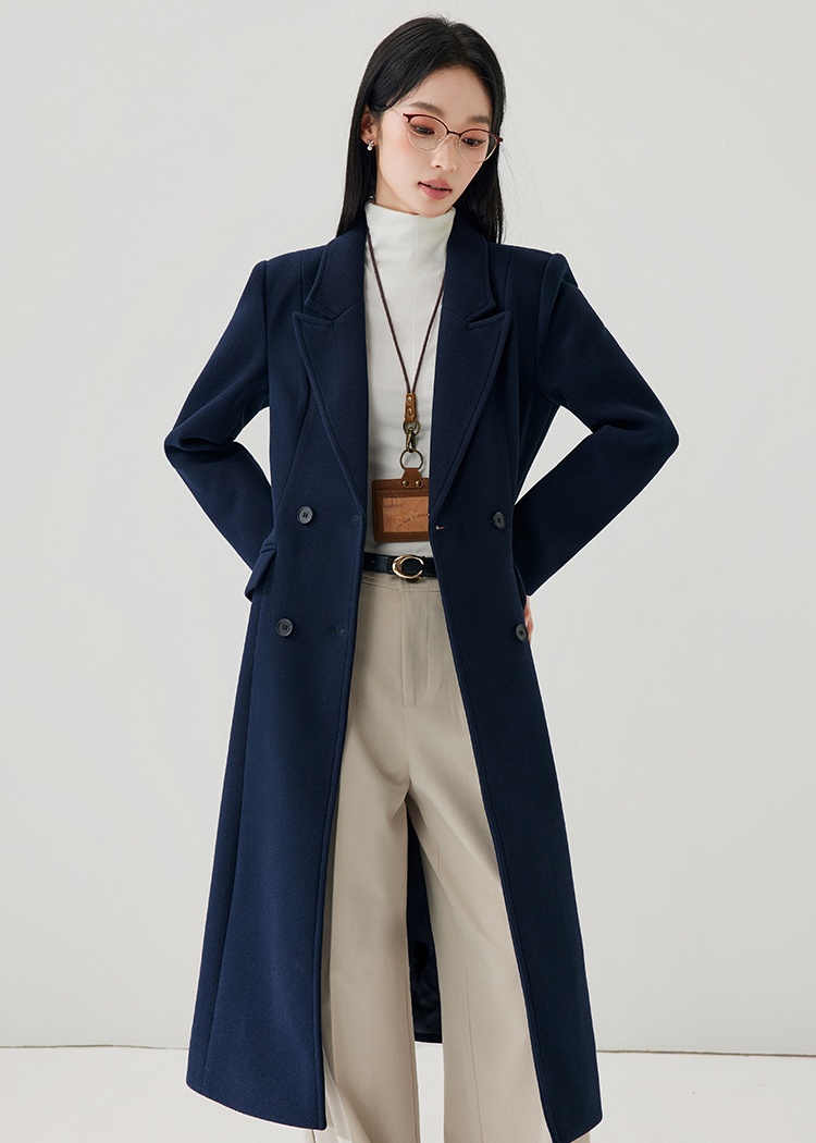 Autumn and winter woolen coat overcoat for women