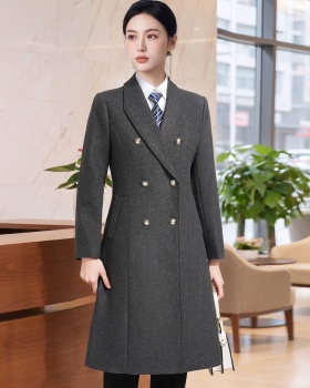 Thick temperament overcoat woolen Western style woolen coat