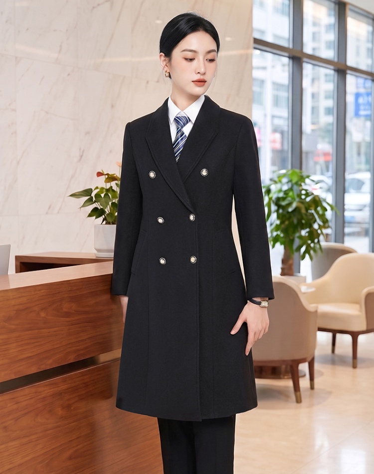 Thick temperament overcoat woolen Western style woolen coat