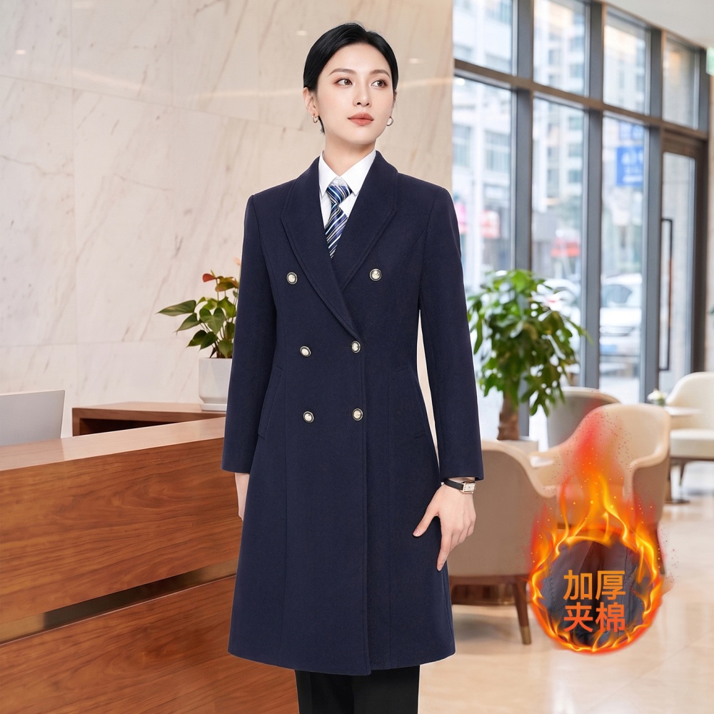 Thick temperament overcoat woolen Western style woolen coat