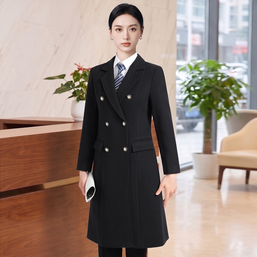 Temperament slim tops profession long coat for women