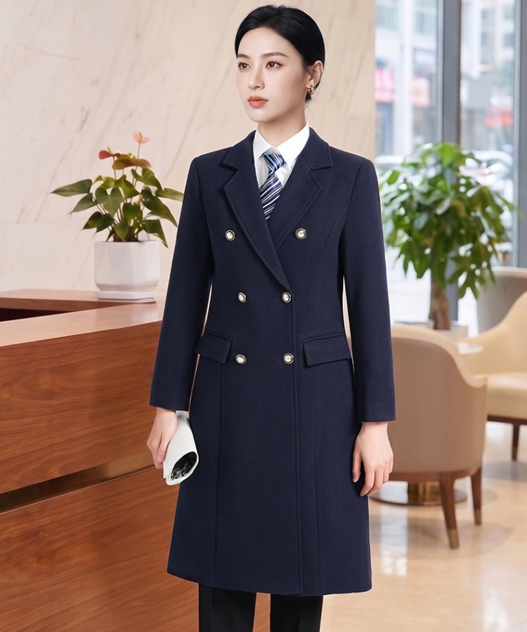 Temperament slim tops profession long coat for women