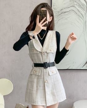 Chanelstyle fashion elegant Pseudo-two dress