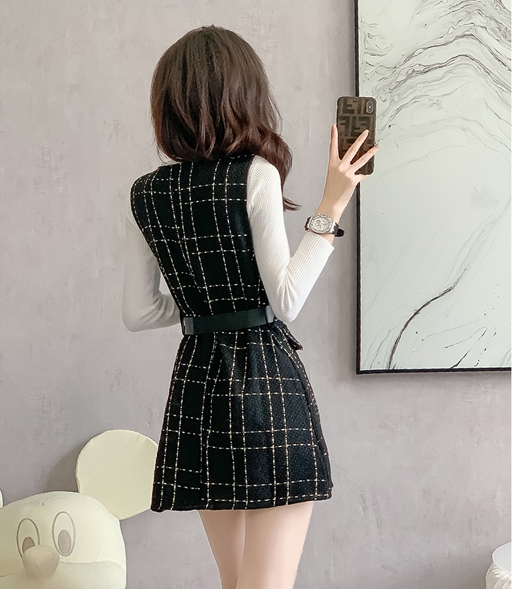 Chanelstyle fashion elegant Pseudo-two dress