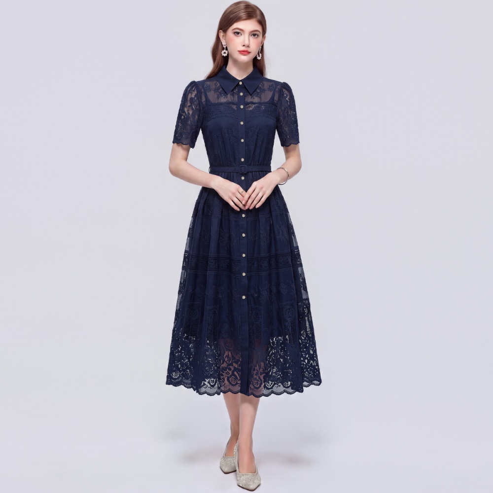 With belt inside the ride elegant dress