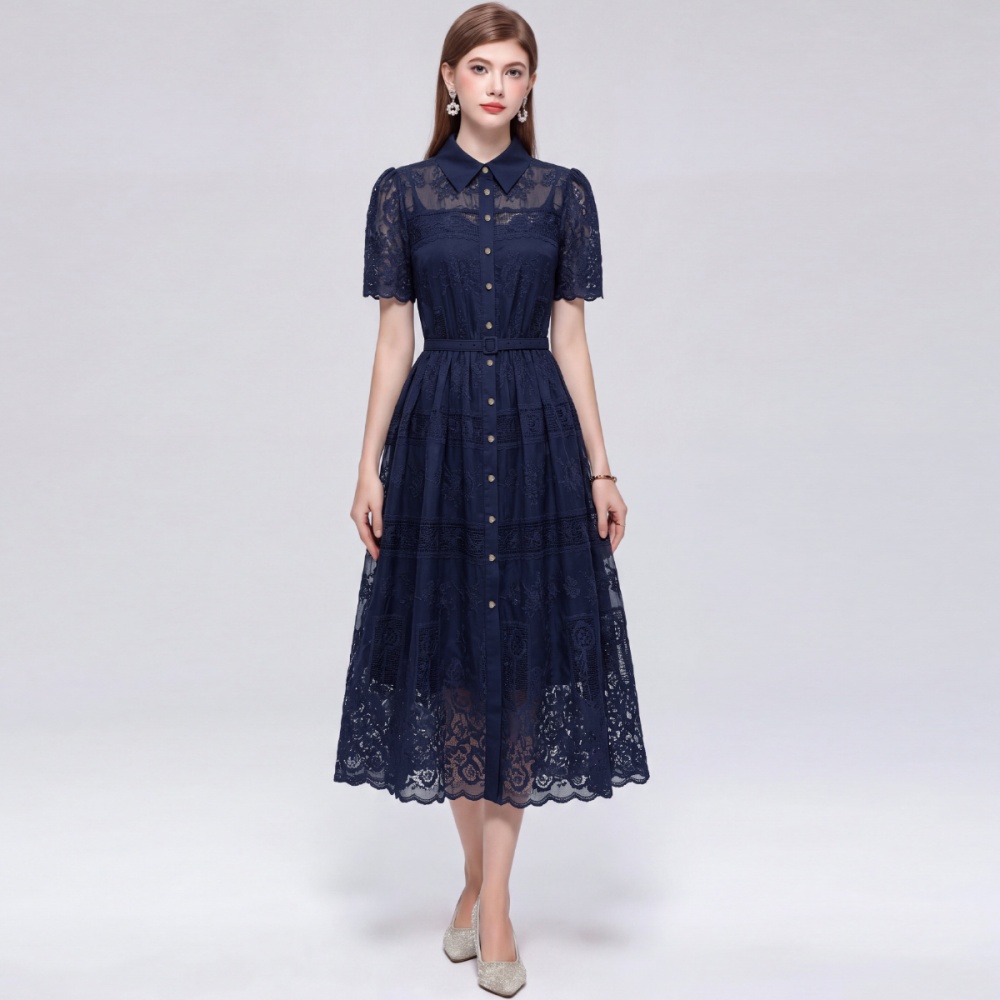 With belt inside the ride elegant dress