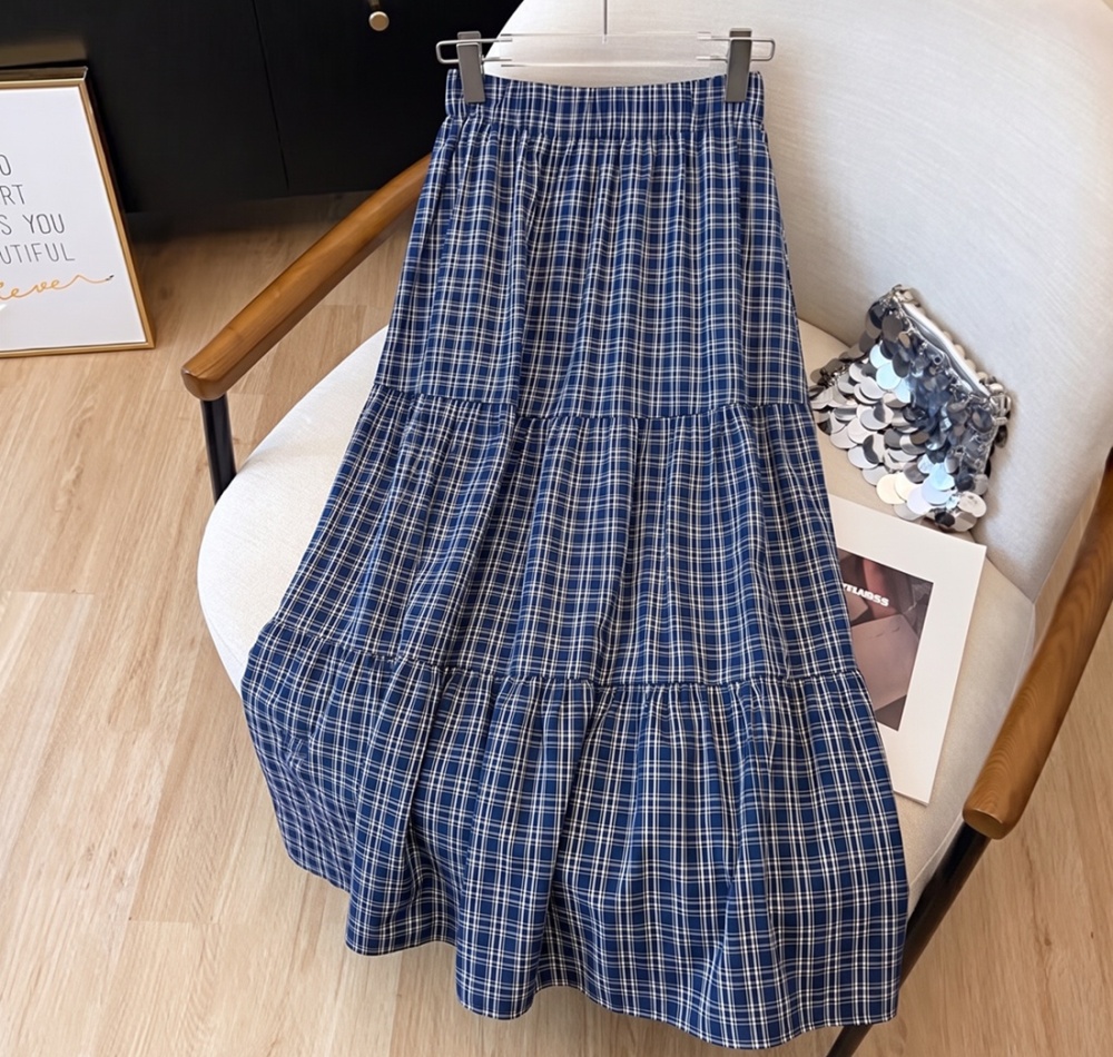 Elastic waist spring and summer long skirt temperament skirt