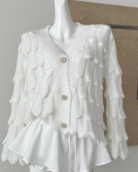 Knitted gradient sweater long sleeve autumn tops for women