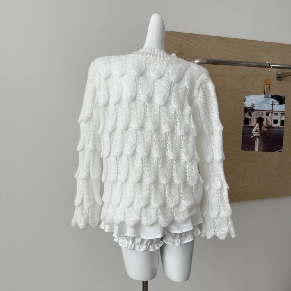 Knitted gradient sweater long sleeve autumn tops for women