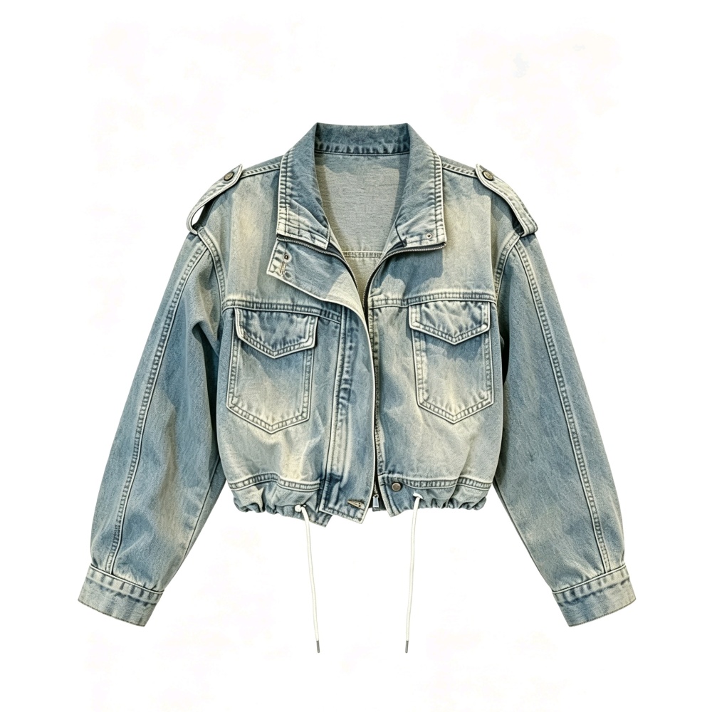 Fashion all-match work clothing denim jacket for women