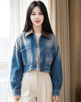 Retro loose jacket short spring and autumn tops