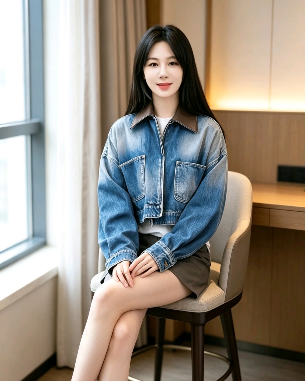 Retro loose jacket short spring and autumn tops