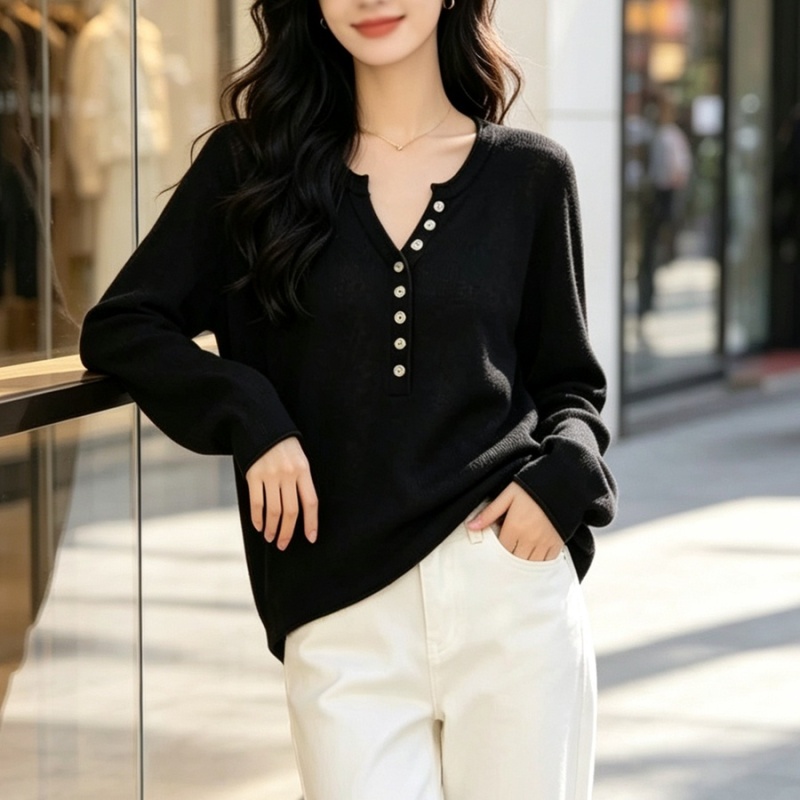 Bottoming inside the ride T-shirt long sleeve sweater for women