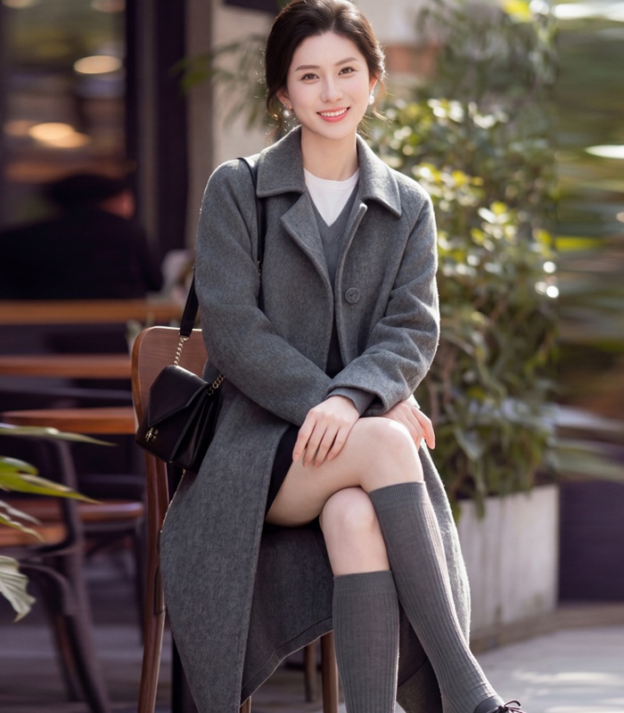 Wool Korean style overcoat winter woolen coat