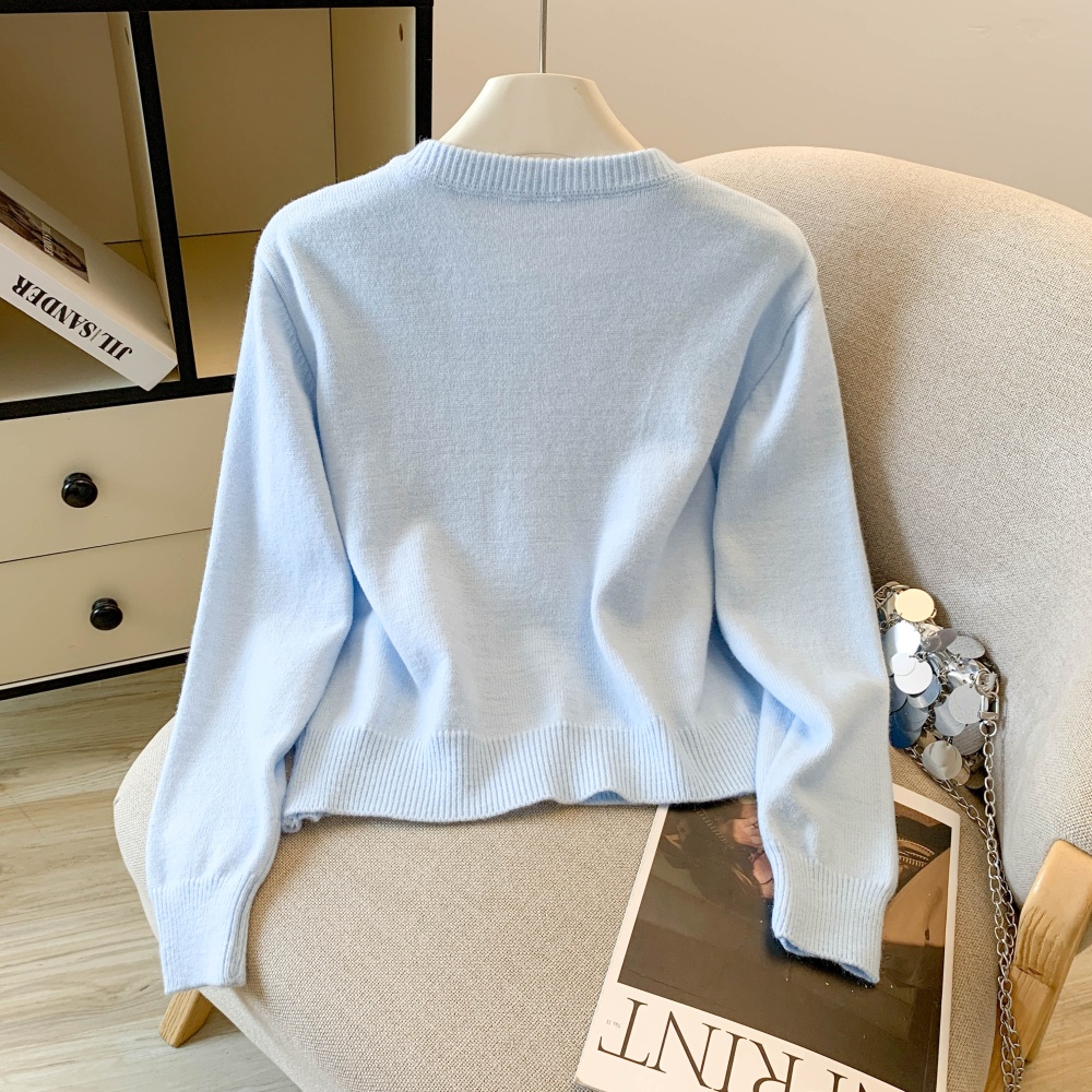 Autumn Casual quilted bow college style cardigan for women