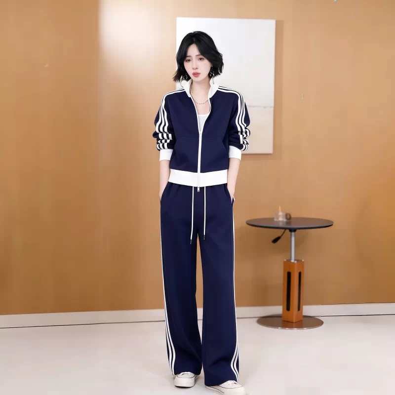 Mixed colors fashion long pants sports tops 2pcs set