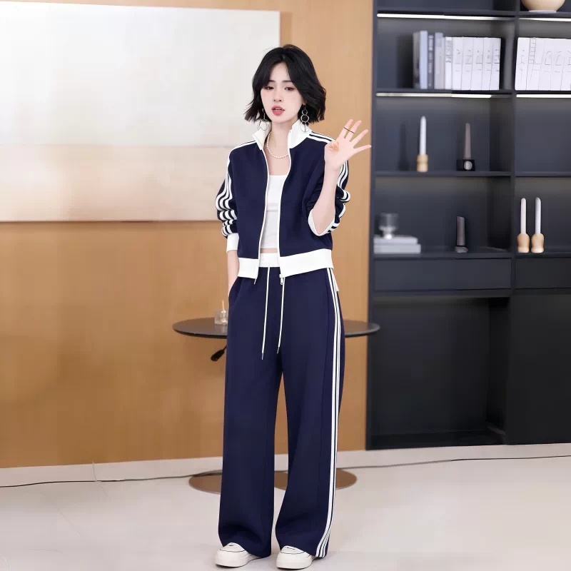 Mixed colors fashion long pants sports tops 2pcs set