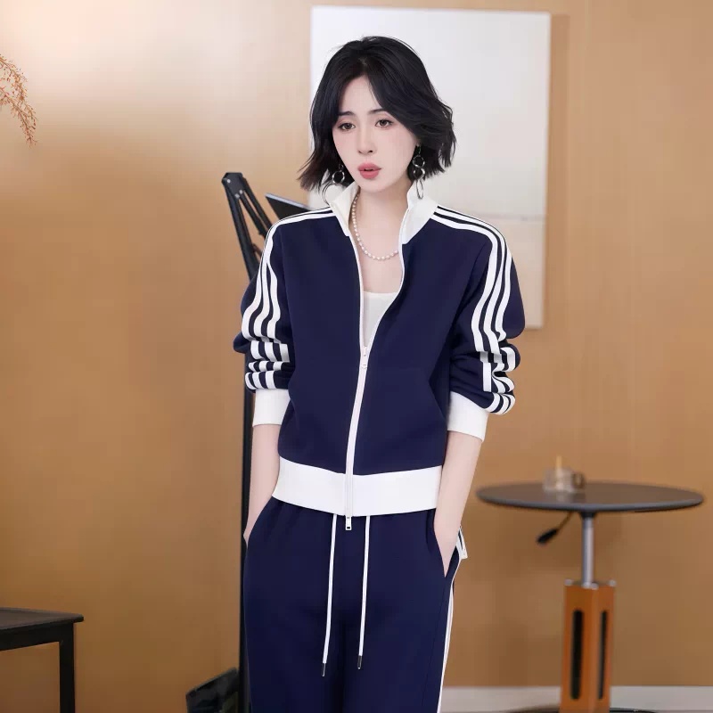 Mixed colors fashion long pants sports tops 2pcs set