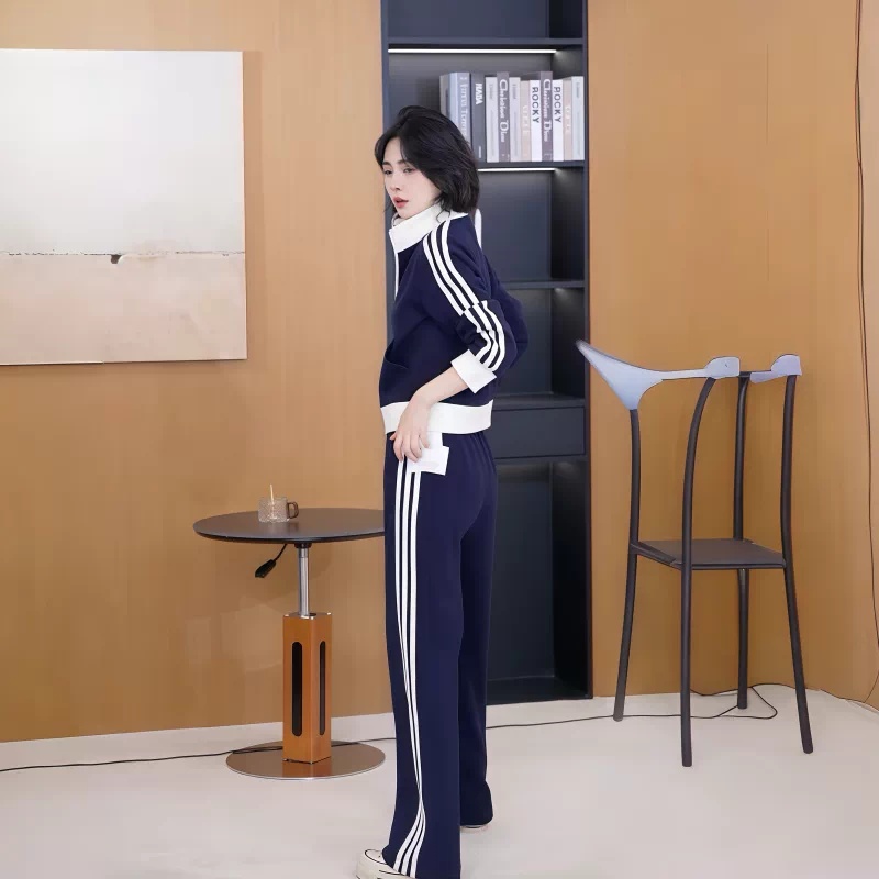 Mixed colors fashion long pants sports tops 2pcs set