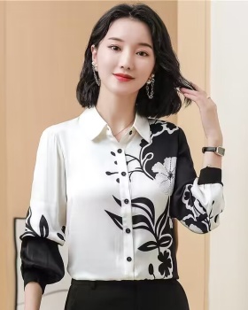 Printing white shirt mixed colors tops for women
