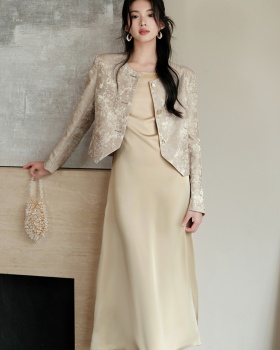 Sling dress temperament long dress a set for women