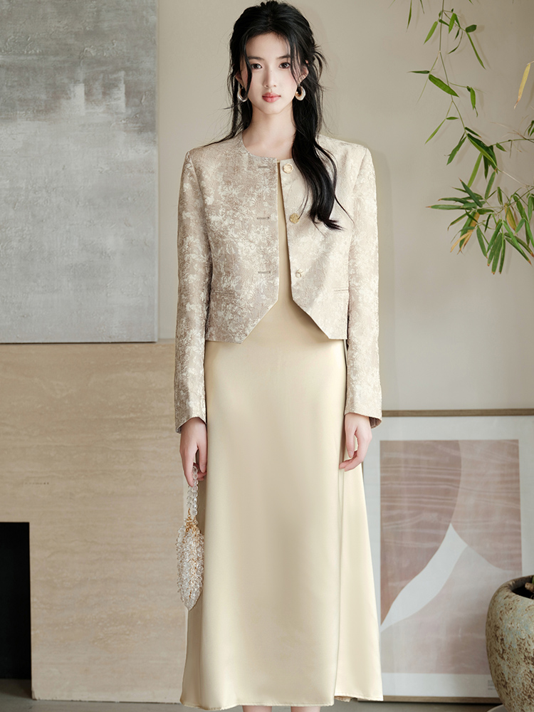 Sling dress temperament long dress a set for women